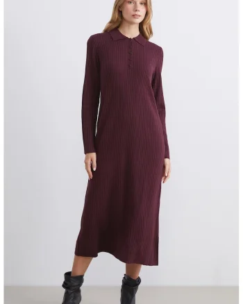 Rochie midi uni, Violet tyrian