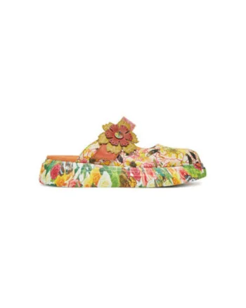 Slapi dama, SOLENO 13,  Piele naturala, Multicolor