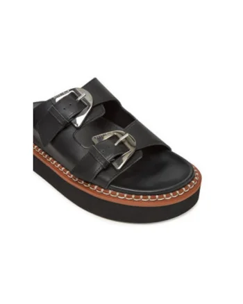 Slapi dama, SOF 17 03 01 001,  Piele naturala, Negru