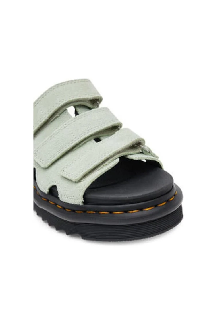Slapi dama, DM40521300, Dr.Martens, Piele naturala, Verde