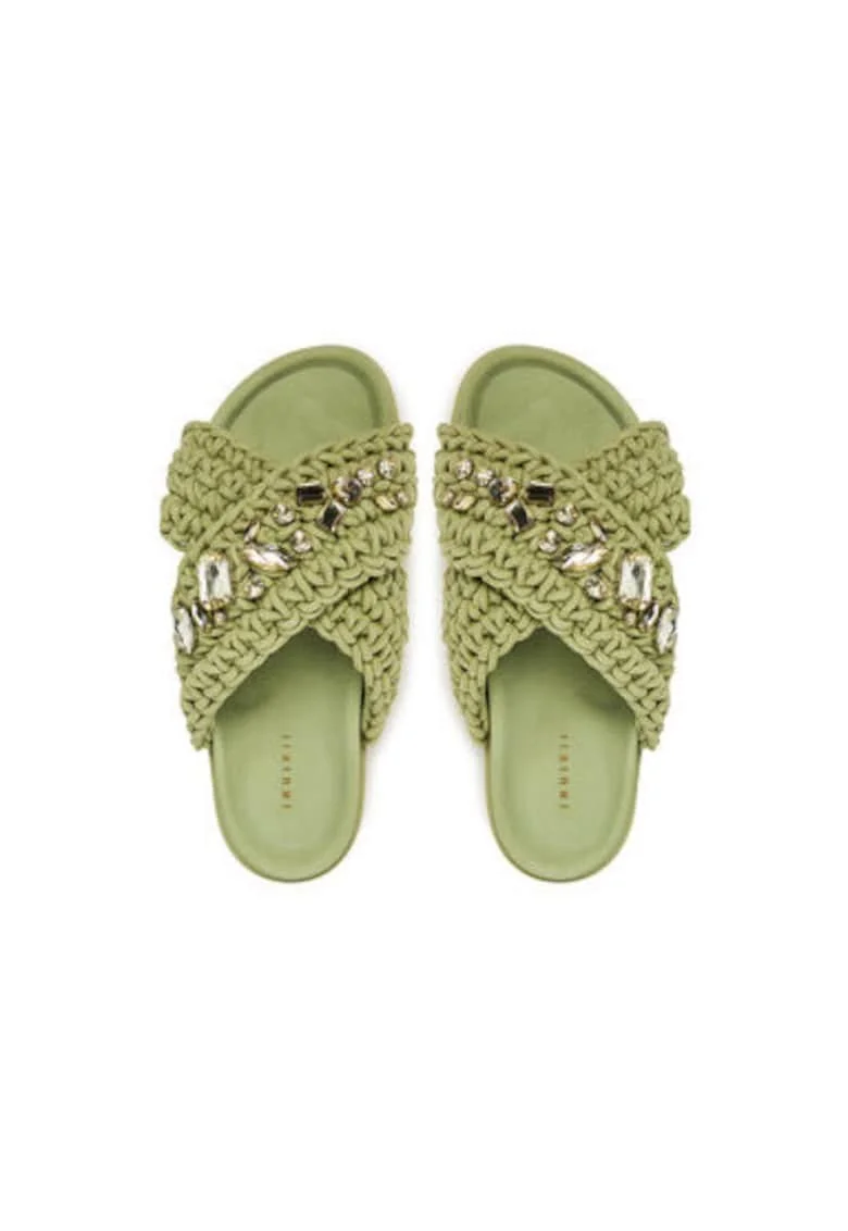 Slapi dama, 70104-106 601,  Textil, Verde