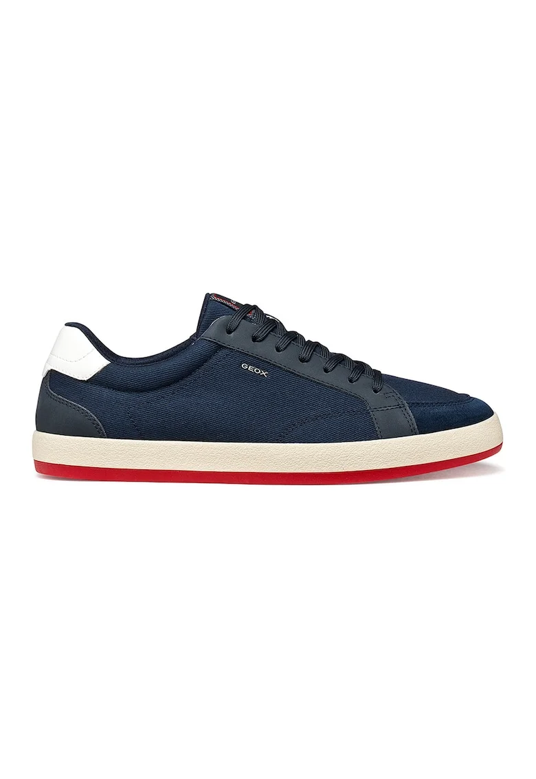 Pantofi sport Serifos din material textil cu garntiuri din piele intoarsa, Albastru ultramarin