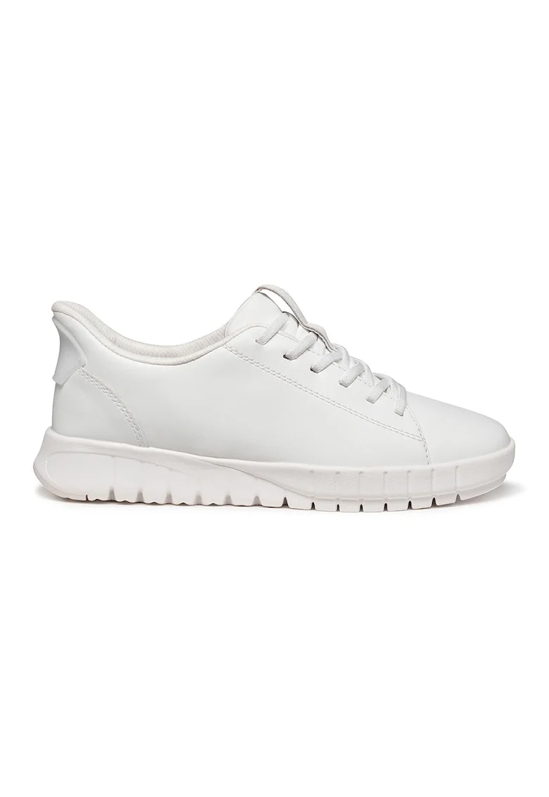 Pantofi sport low-cut de piele, Alb