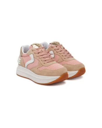 Pantofi sport dama, 2018825,  Piele naturala, 40 EU, Bej/Roz, Bej/Roz