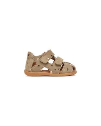 Sandale fete, G2150200-9,  Piele naturala, Maro, Maro