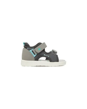 Sandale baieti, 41680,  Piele ecologica, Gri, Gri