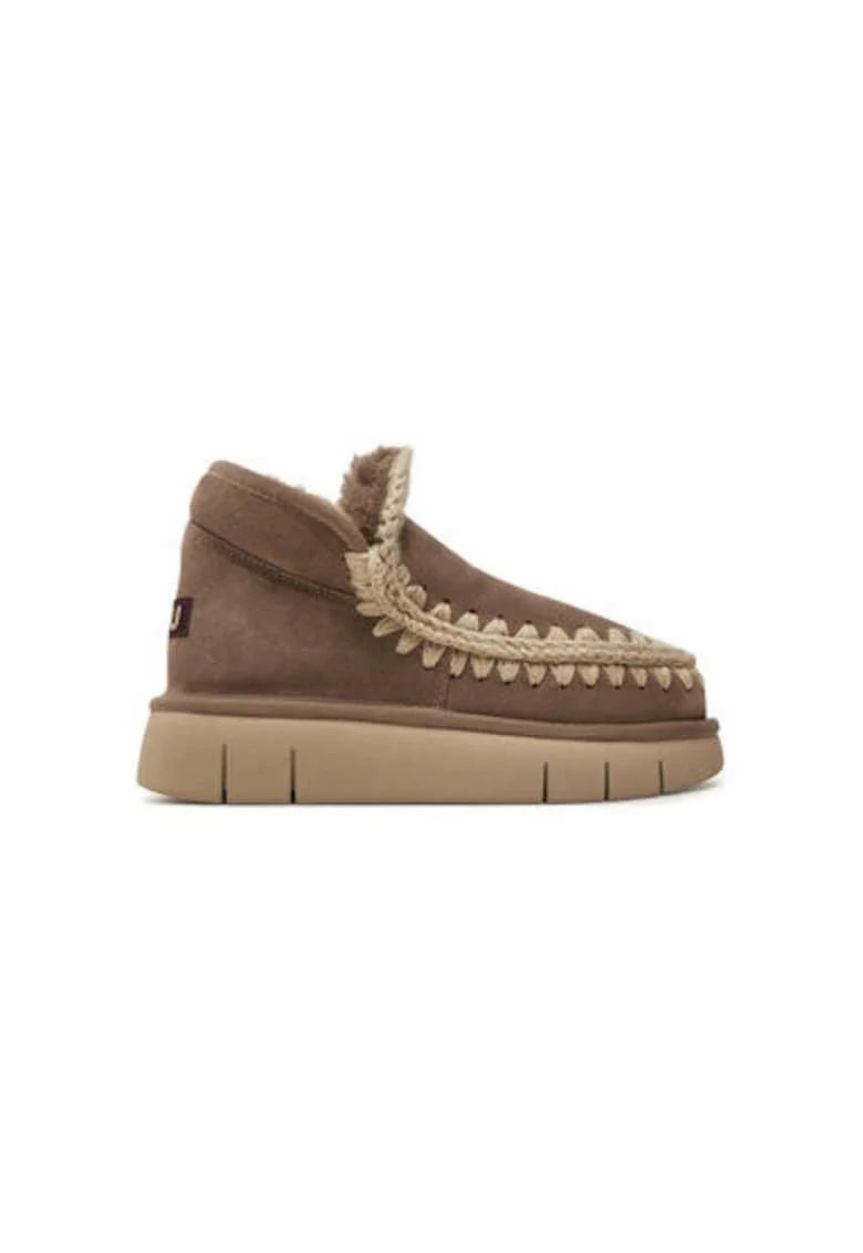 Cizme de iarna dama  FW531009A, Piele naturala, Maro