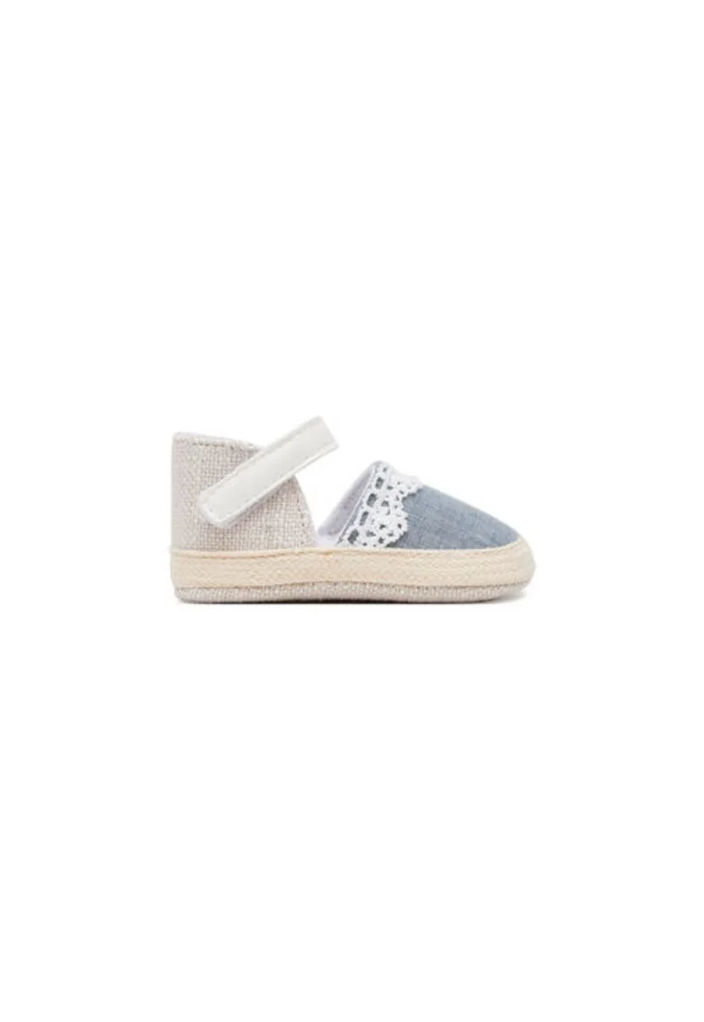 Espadrile fete  9901, Textil, Bej/Albastru