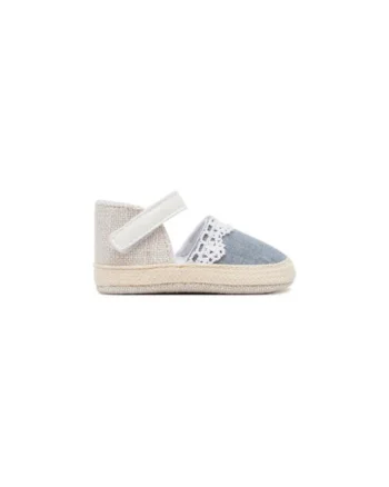 Espadrile fete  9901, Textil, Bej/Albastru