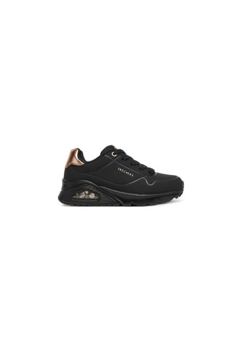 Adidasi fete  310545L, Piele ecologica, Negru