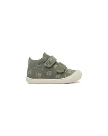Pantofi sport pentru baieti  NATURINO COCOON VL, Piele naturala, Kaki