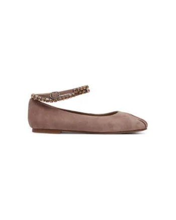 Balerini  V250530, Piele naturala, Roz, Roz