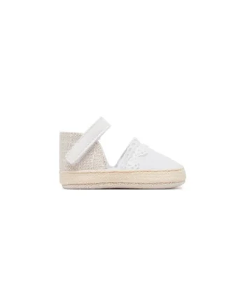 Espadrile fete  9901, Textil, Alb