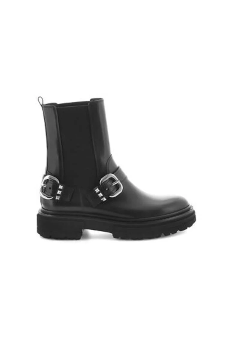 Ghete dama  304374937, Piele naturala, 37 EU, Negru
