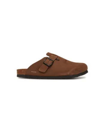 Slapi barbati  14304, Piele naturala, Maro, Maro