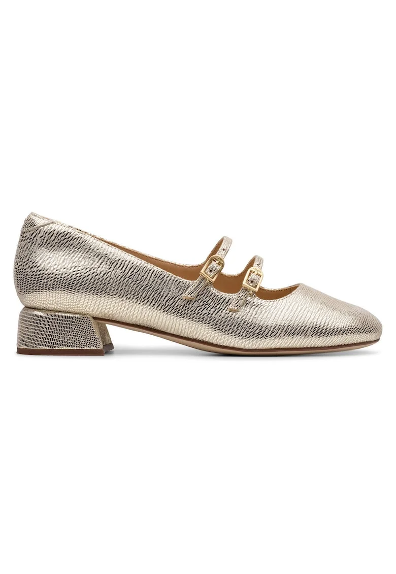 Pantofi dama  26181312, Piele naturala, Auriu