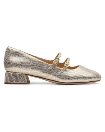 Pantofi dama  26181312, Piele naturala, Auriu