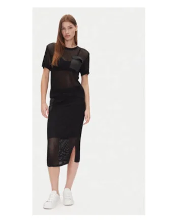 Rochie  neagra, 65% viscoza, 35% nailon