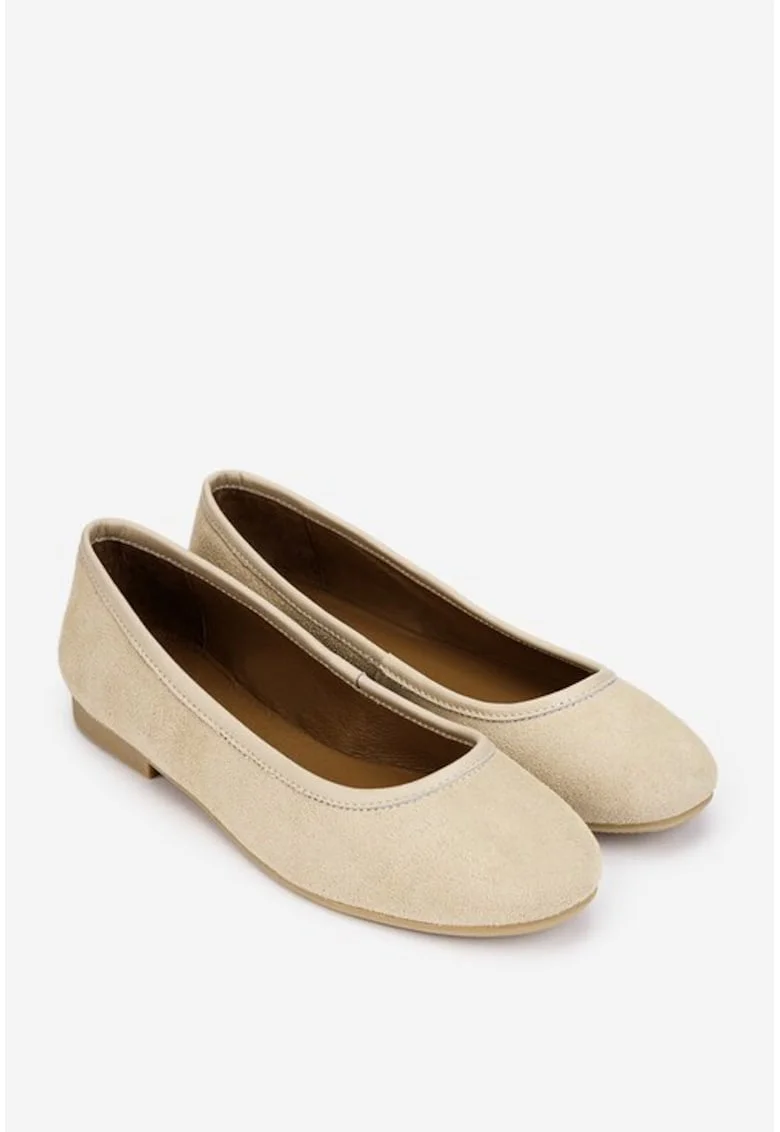 Balerini dama bej eleganti, Bej