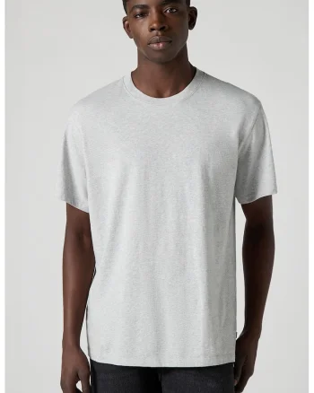 Tricou lejer din bumbac Essential, Gri deschis melange