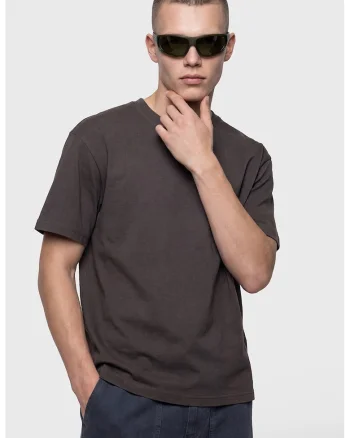 Tricou regular fit uni, Maro inchis