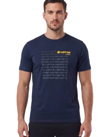 Tricou cu decolteu la baza gatului si imprimeu logo