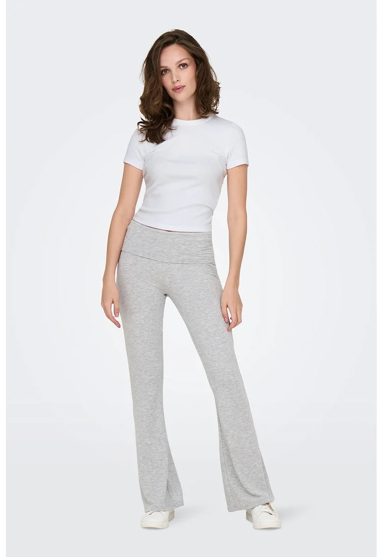 Tricou slim fit din amestec de bumbac organic Val, Alb stralucitor