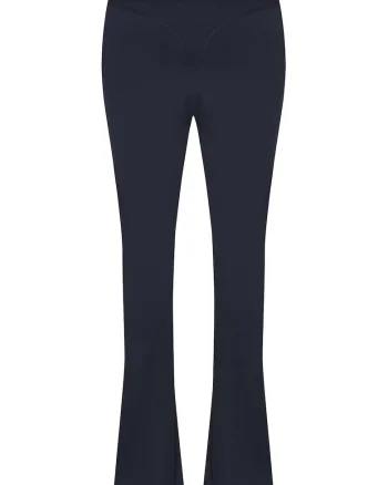 Pantaloni evazati cu talie medie,
