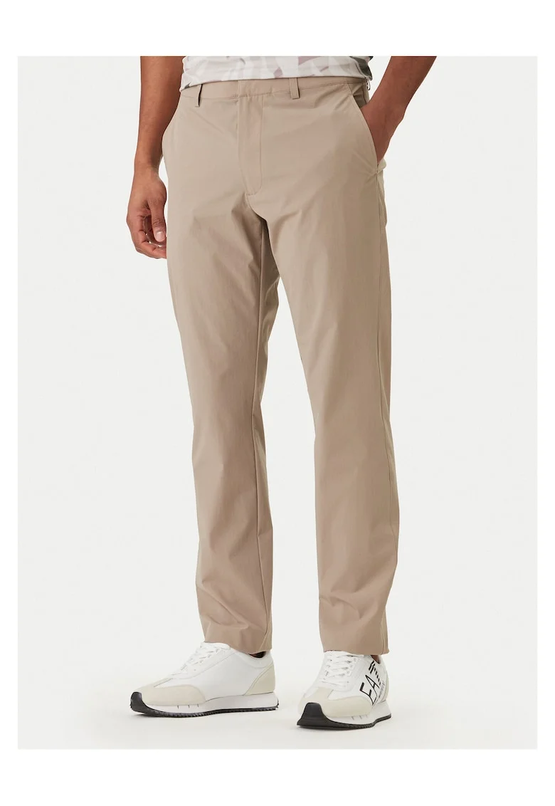 Pantaloni barbati,  fermoar, poliamida/elastan, bej