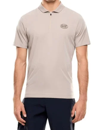 Tricou polo barbati GOLF PRO M POLO PA ST ZIP,  Poliester, Crem, Crem