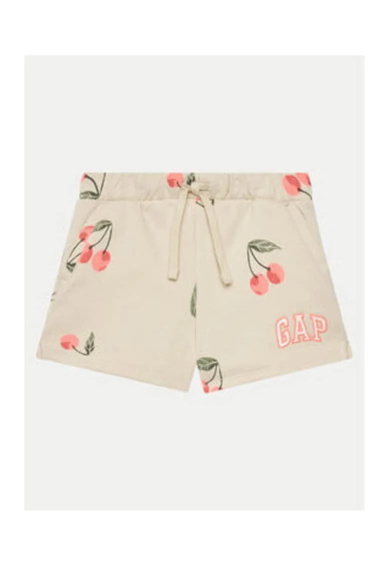 Pantaloni dama,  IMPRIMEU CIRESE, bumbac, roz, bej