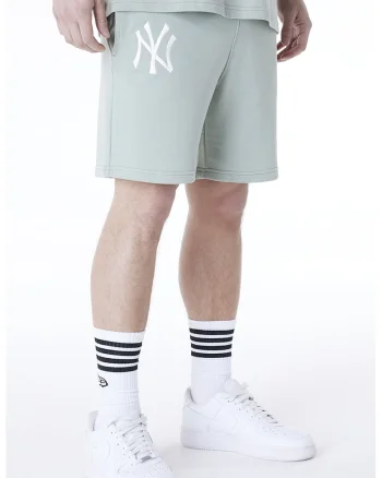 Pantaloni de trening scurti cu snur si monograma brodata, Gri cenusiu