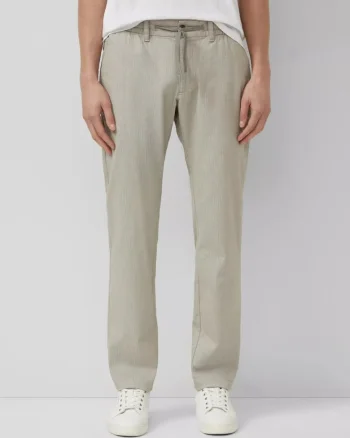 Pantaloni chino barbati, din bumbac, cu talie medie, Regular fit, Straight leg, Phoenix, Verde masliniu, 30, Verde