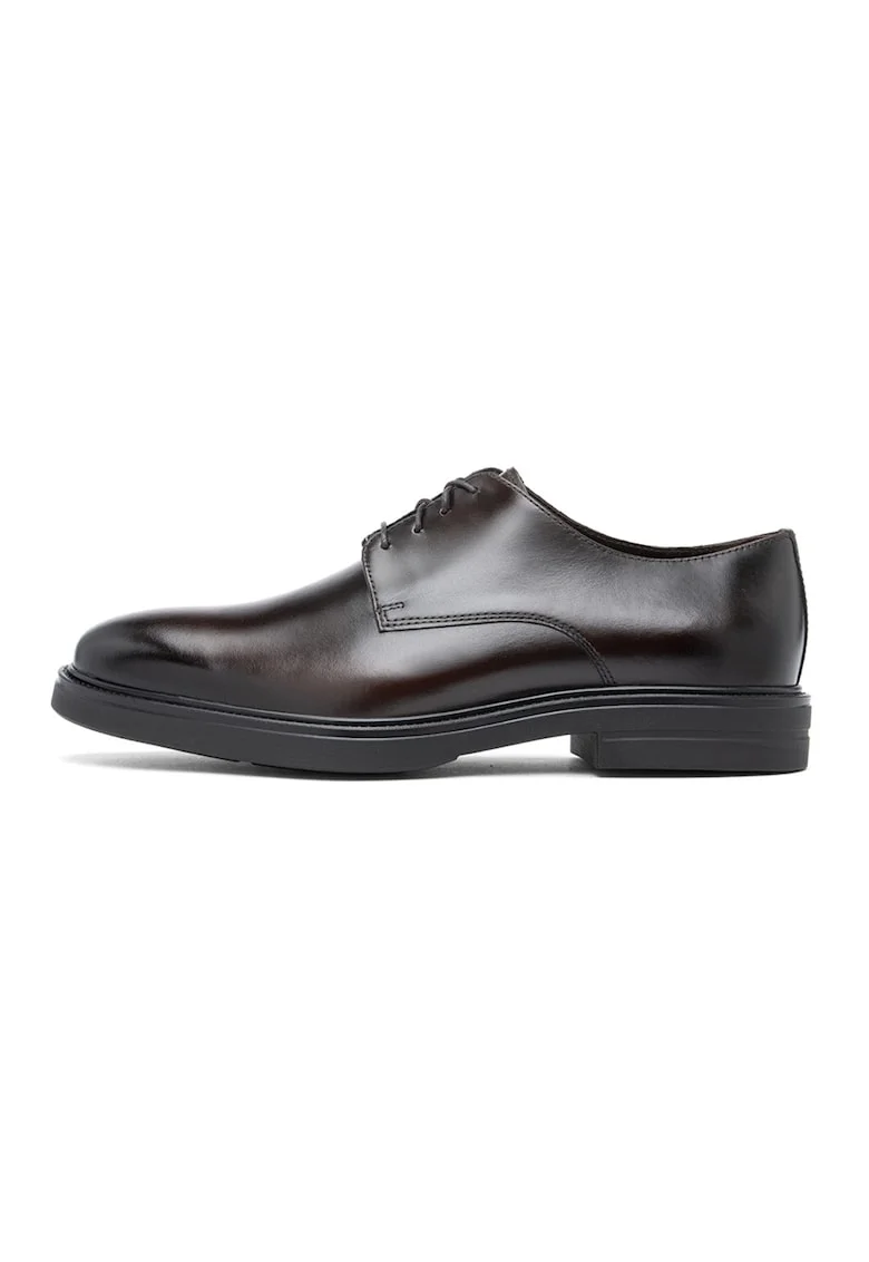 Pantofi de piele lacuita, Maro inchis