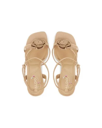 Sandale dama, 13966744,  Piele naturala, Bej