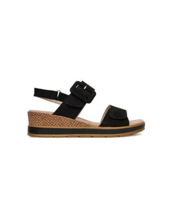 Sandale dama, 9-28753-42,  Piele naturala, Negru, Negru