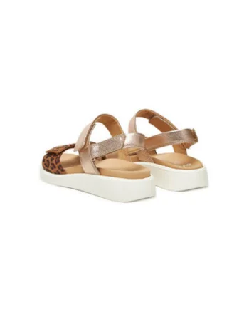 Sandale dama, 12-21401-07,  Piele naturala, 41 EU, Maro/Auriu, Auriu/Maro