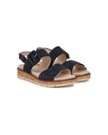 Sandale dama, 9-28714-44,  Piele naturala, Albastru, Albastru
