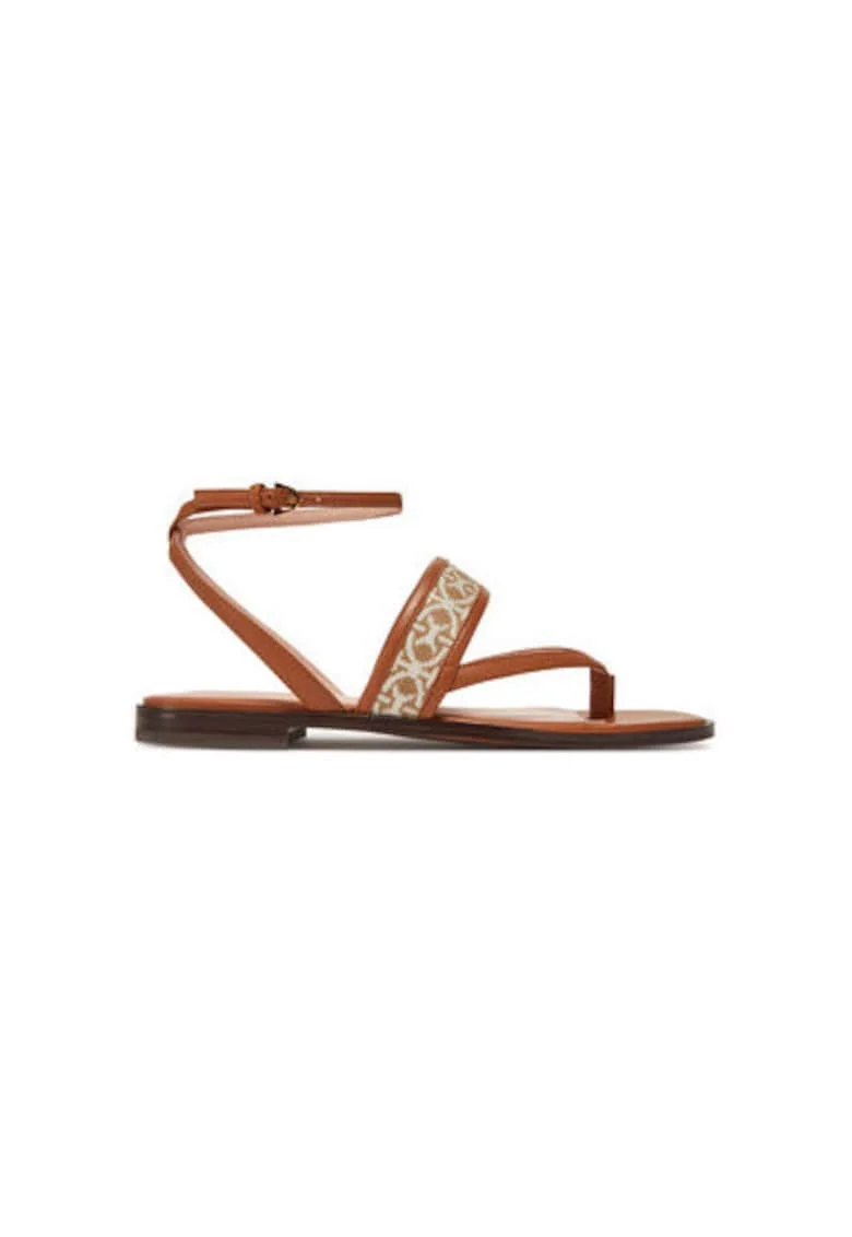 Sandale dama, QWS 40 01 01 447,  Piele naturala, Maro
