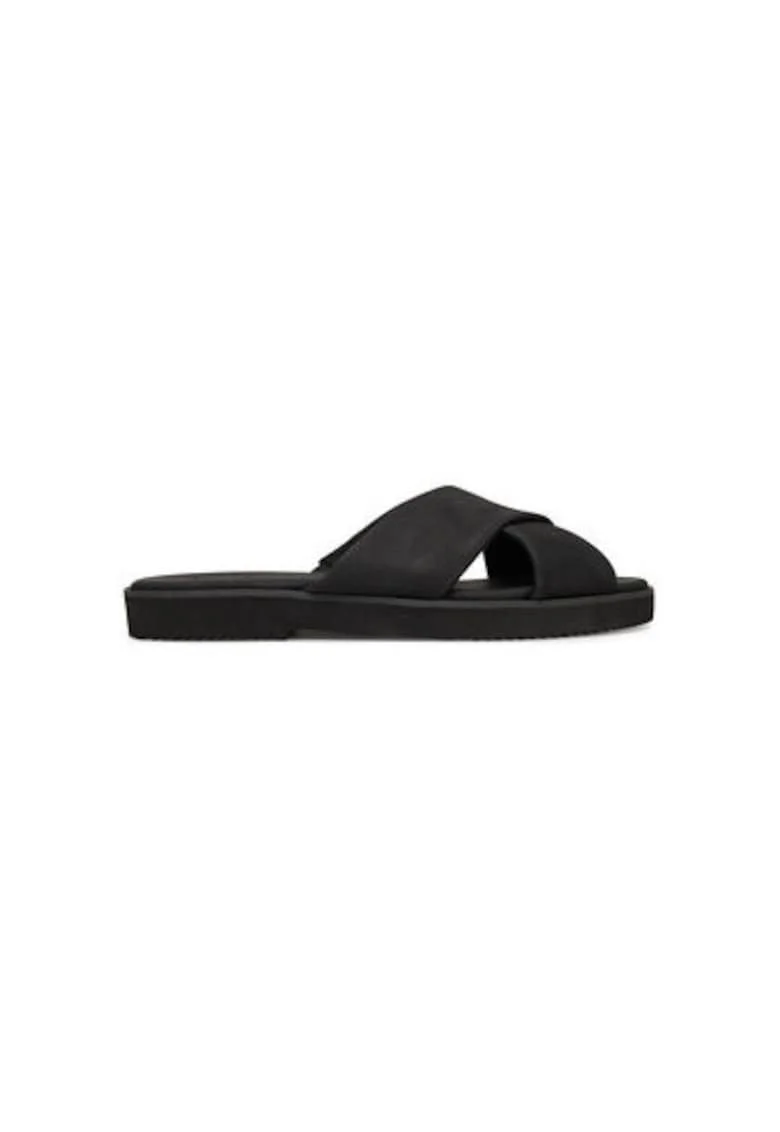 Slapi dama, 10021975,  Piele naturala, Negru