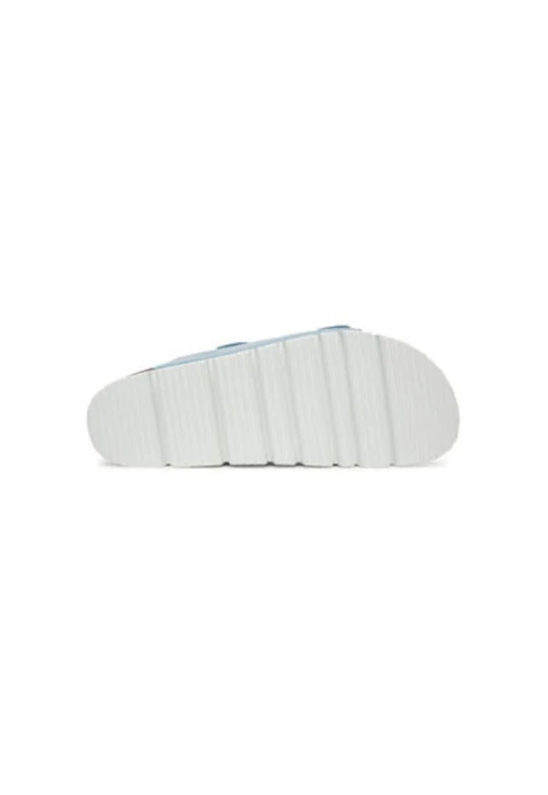 Slapi dama, 700682-55,  Piele naturala, Albastru deschis