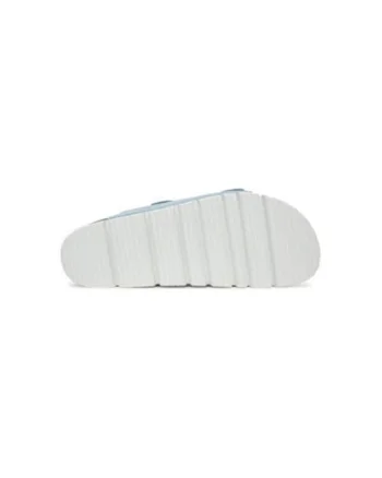 Slapi dama, 700682-55,  Piele naturala, Albastru deschis
