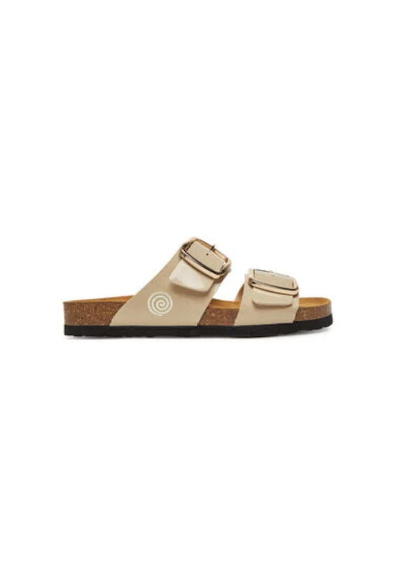 Slapi dama, 700717-08,  Piele ecologica, Ecru