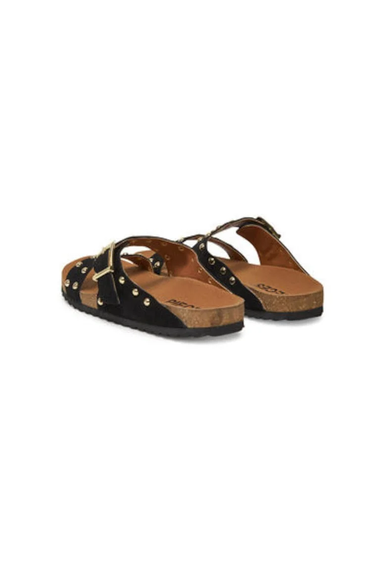 Slapi dama, 17156836,  Piele naturala, Negru