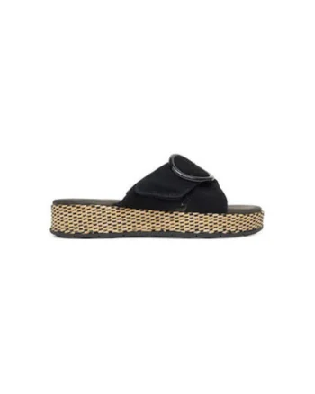 Slapi dama, 8-87207-44 001,  Piele naturala, Negru