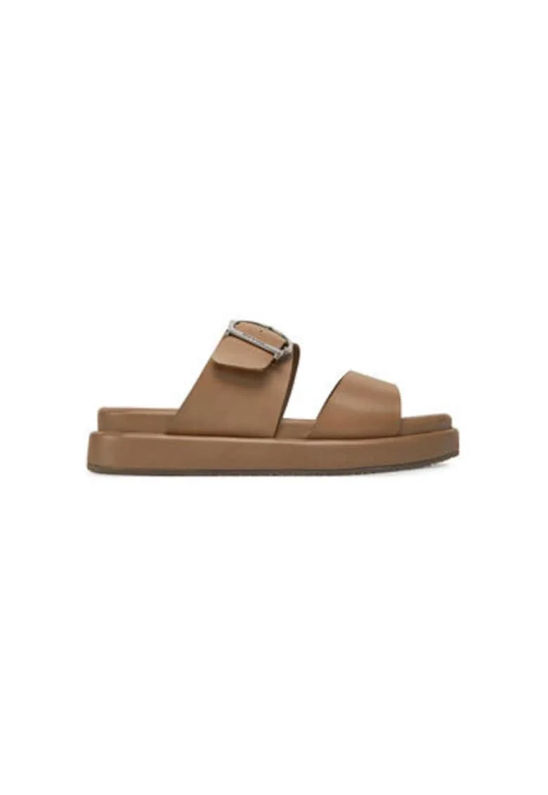 Slapi dama, LFO0761TA51,  Piele naturala, Maro