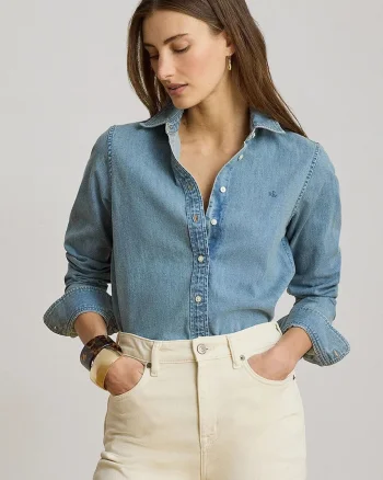 Lauren Ralph Lauren cămașă pentru femei din denim