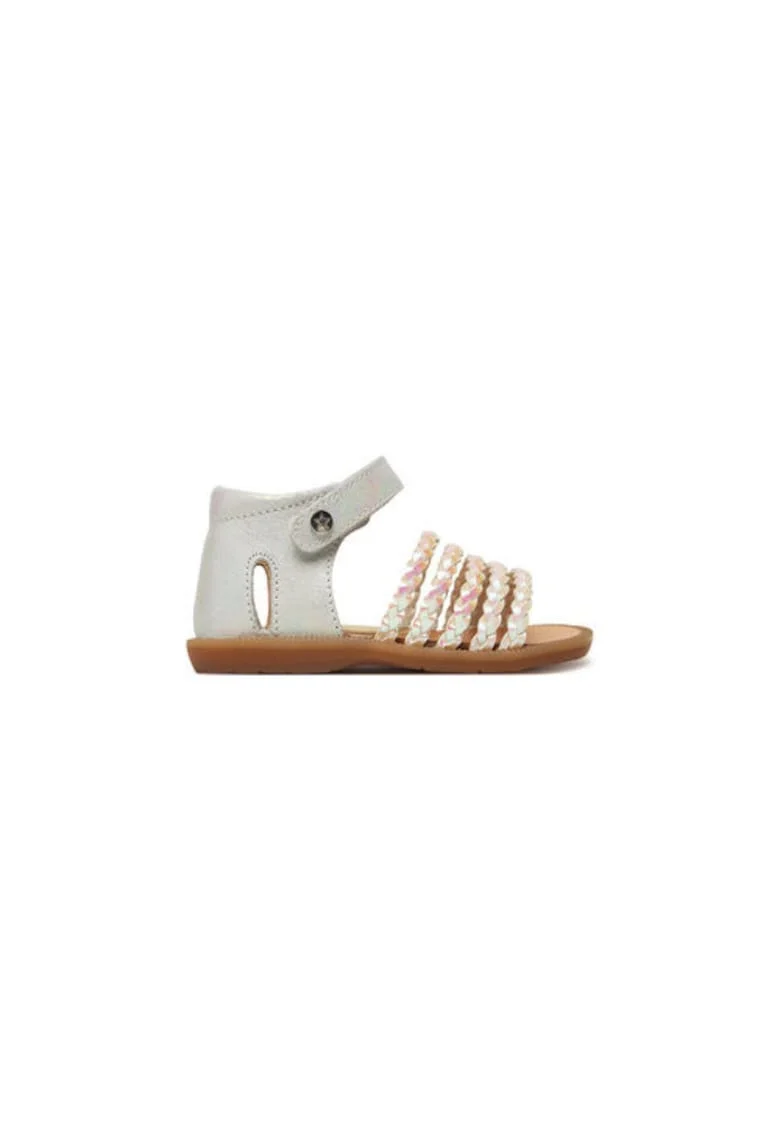 Sandale fete,  RUBINO, Naturino, Piele naturala, Alb, Alb