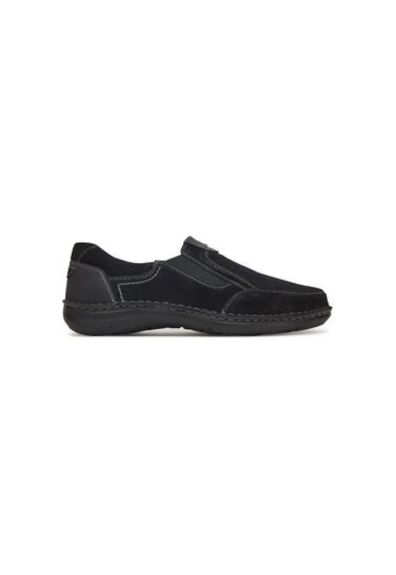 Pantofi barbati  44978, Piele naturala, Negru