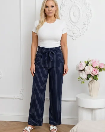 Pantaloni dama lungi wide leg bl...
